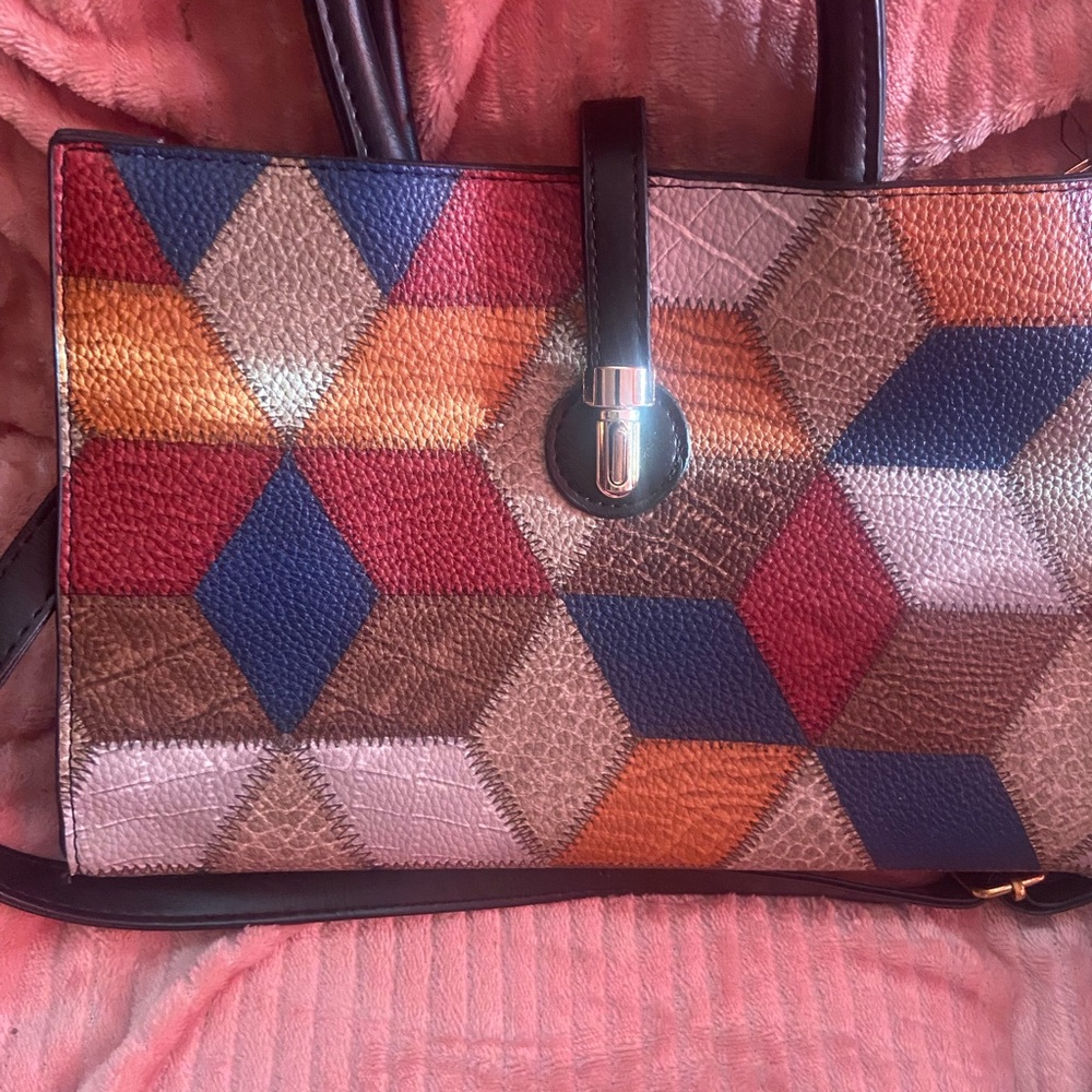 Geometric Multicolor Tote Bag